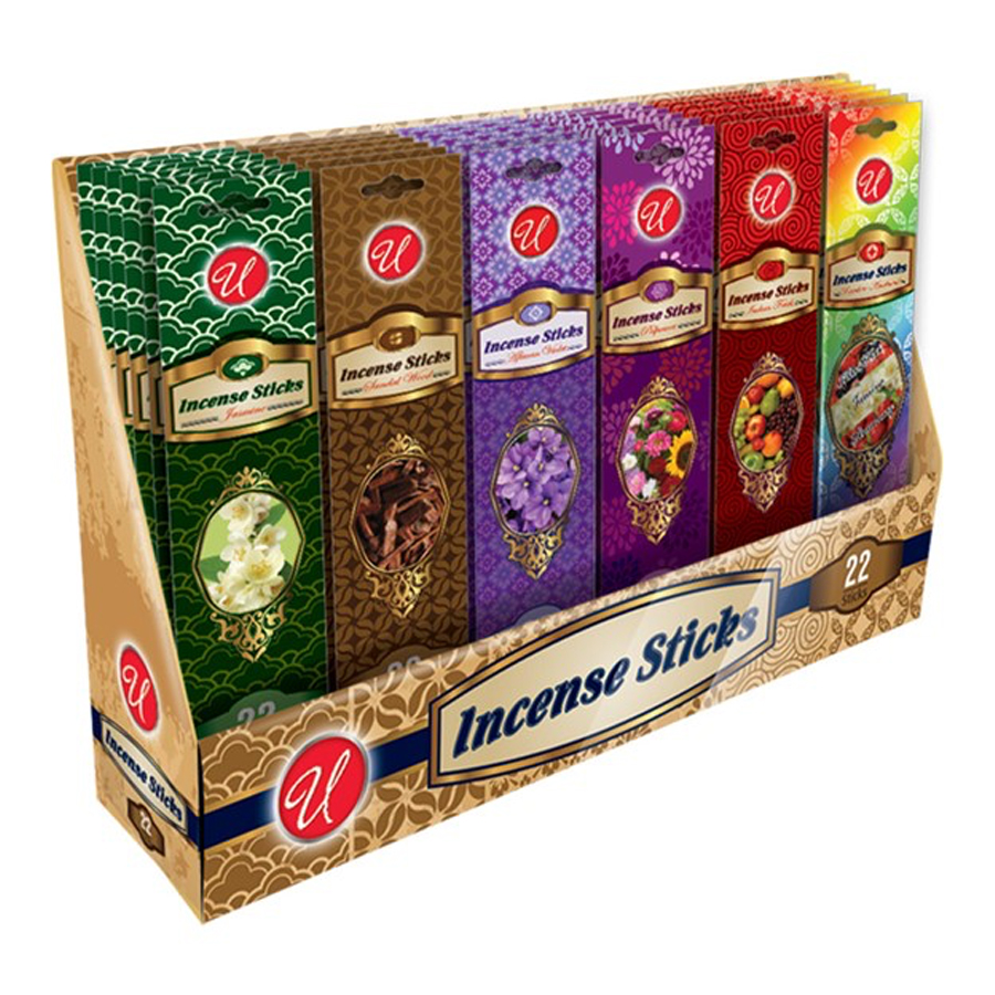 UNIVERSAL INCENSE STICK 22 CT ASSORTED SENSATIONAL