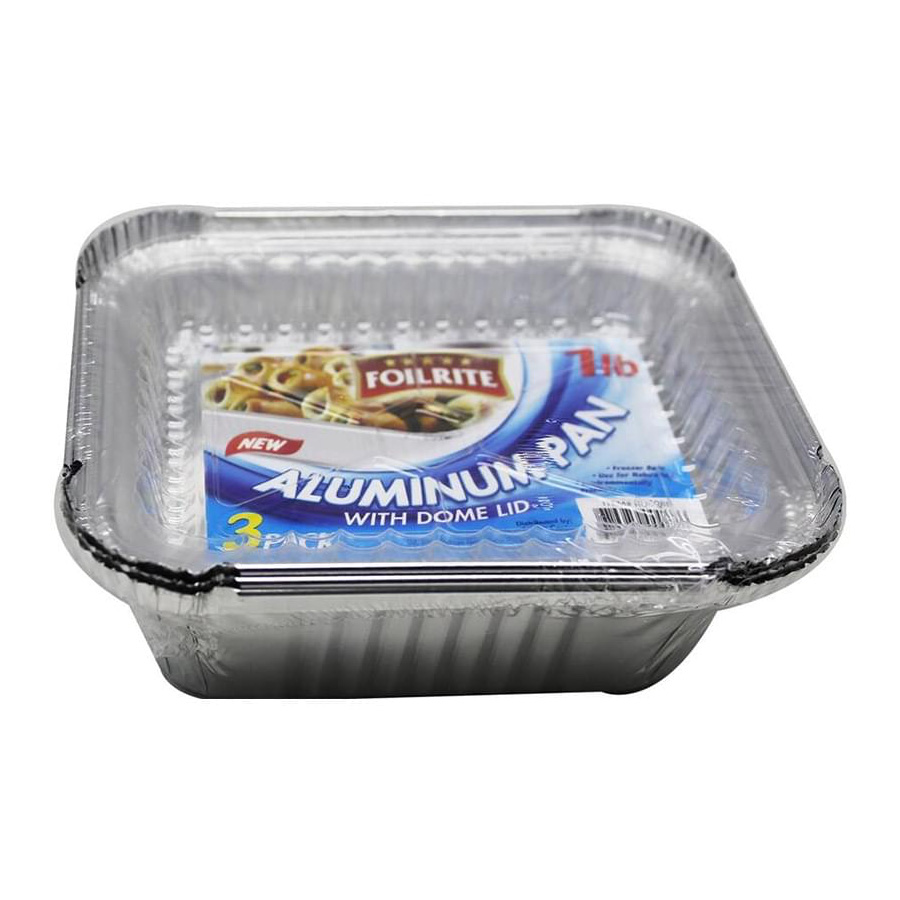 UNIVERSAL PAN 1 LB 3 PK WITH DOME LID