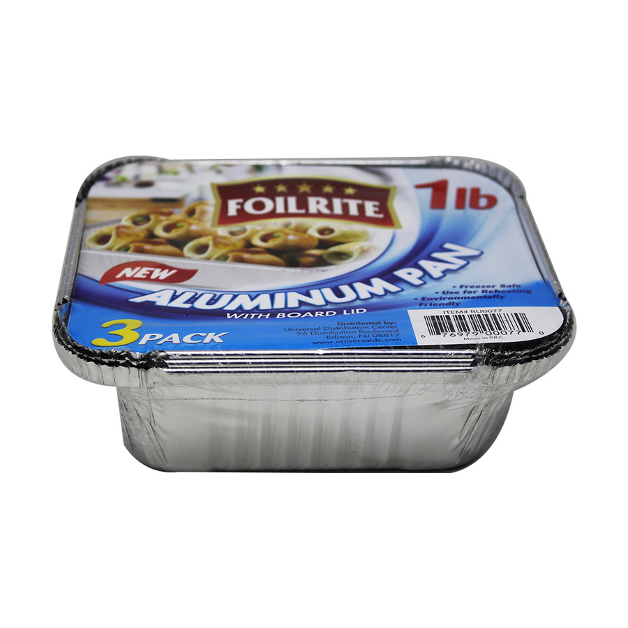 UNIVERSAL PAN 1 LB 3 PK WITH LID
