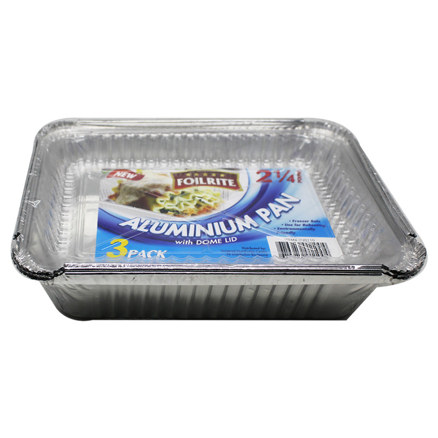 UNIVERSAL PAN 2 1/4 LB 3 CT WITH DOME LID