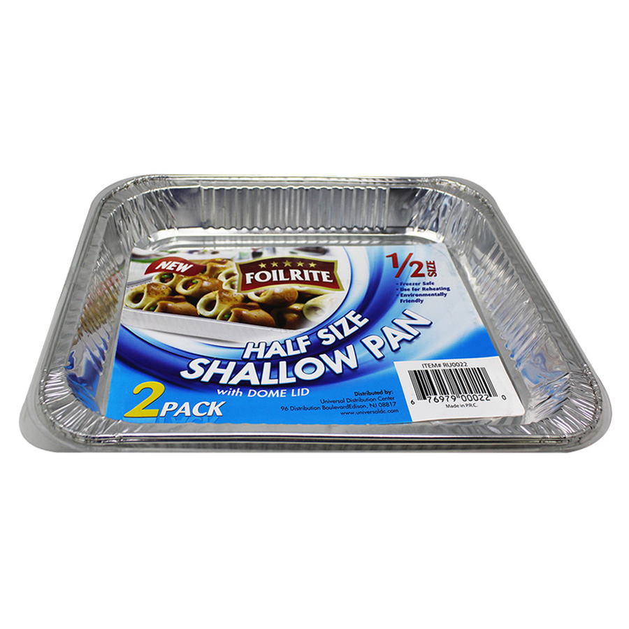 UNIVERSAL PAN 2 PK HALF SIZE SHALLOW WITH DOME LID