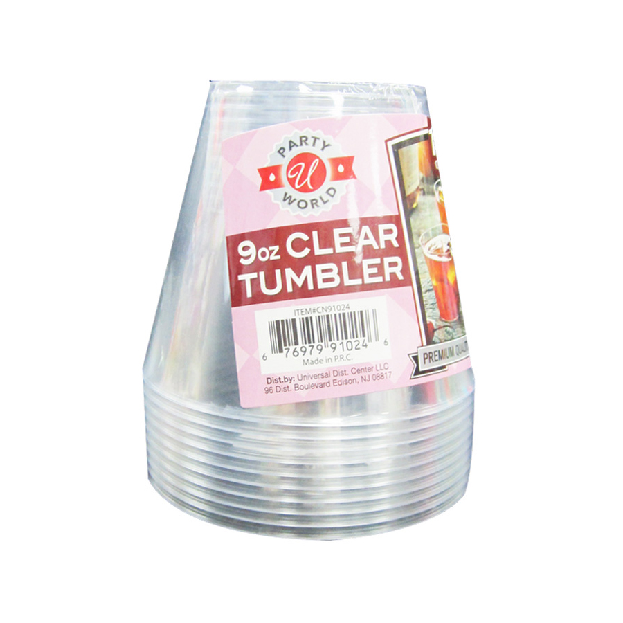 UNIVERSAL TUMBLER 9 OZ 10 PCS CLEAR