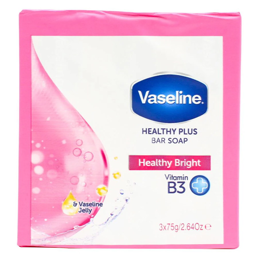 VASELINE HEALTHY PLUS BAR SOAP 75 G / 2.64 OZ 3 PK HEALTHY BRIGHT