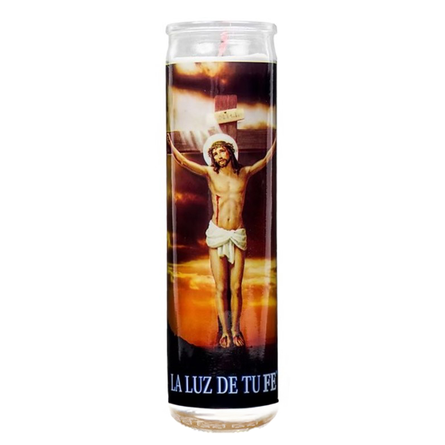 VEL-MEX CANDLE 1 CT JESUS CRUCIFICADO WHITE