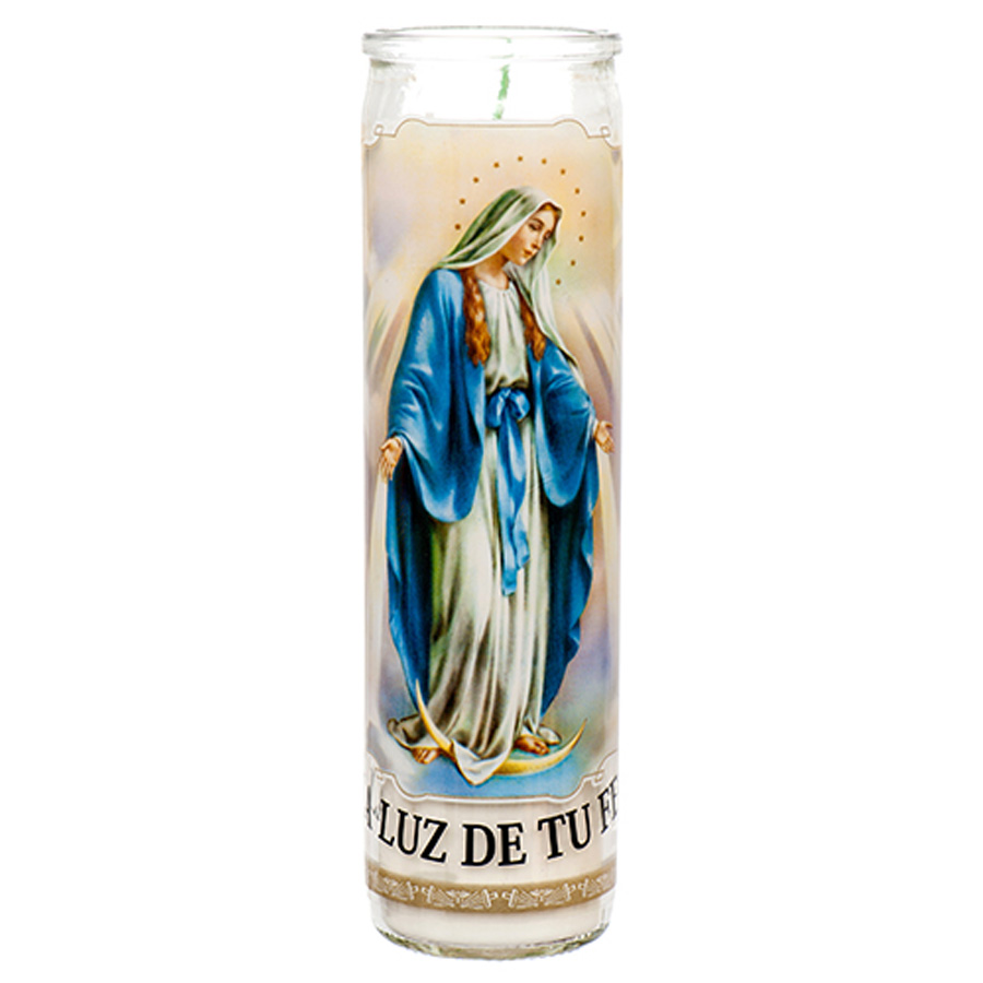 VEL-MEX CANDLE 1 CT MARIA MILAGROSA WHITE