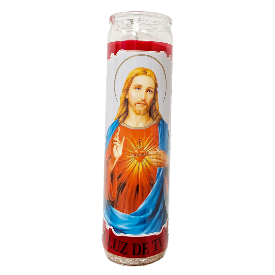 VEL-MEX CANDLE 1 CT SAGRADO CORAZON ROJO