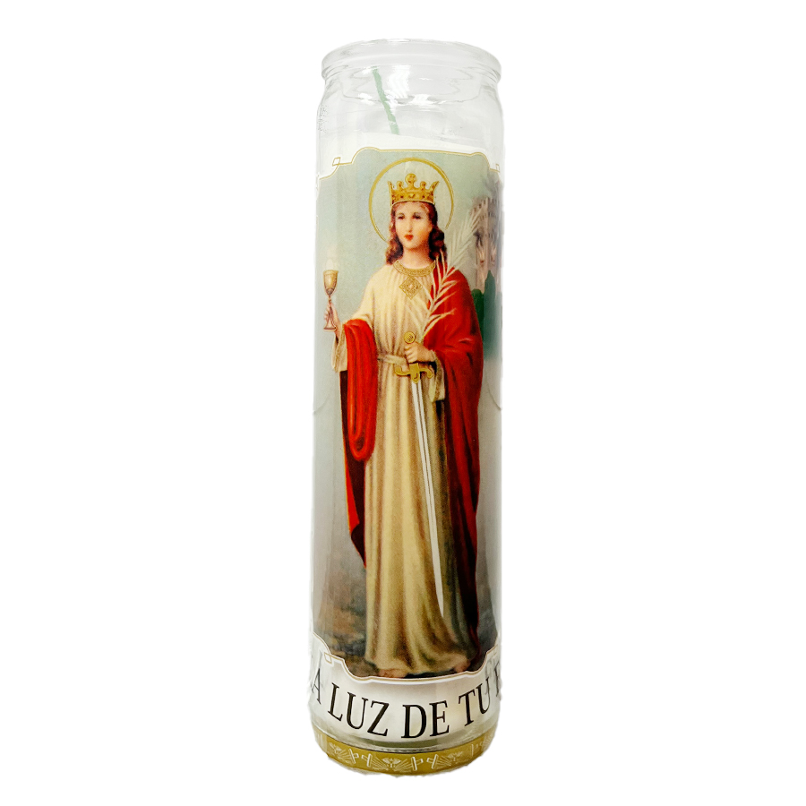 VEL-MEX CANDLE 1 CT SANTA BARBARA WHITE