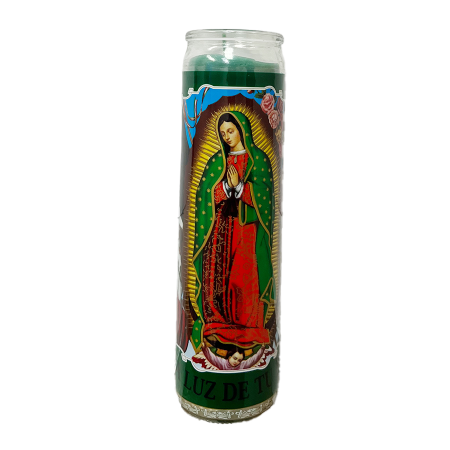 VEL-MEX CANDLE 1 CT VIRGEN DE GUADALUPE VERDE