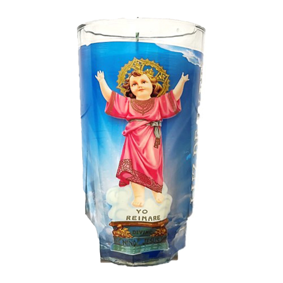 VEL-MEX MICHELADA CANDLE 1 CT DIVINO NINO JESUS WHITE