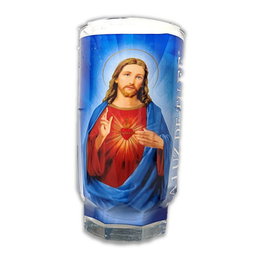 VEL-MEX MICHELADA CANDLE 1 CT SAGRADO CORAZON WHITE