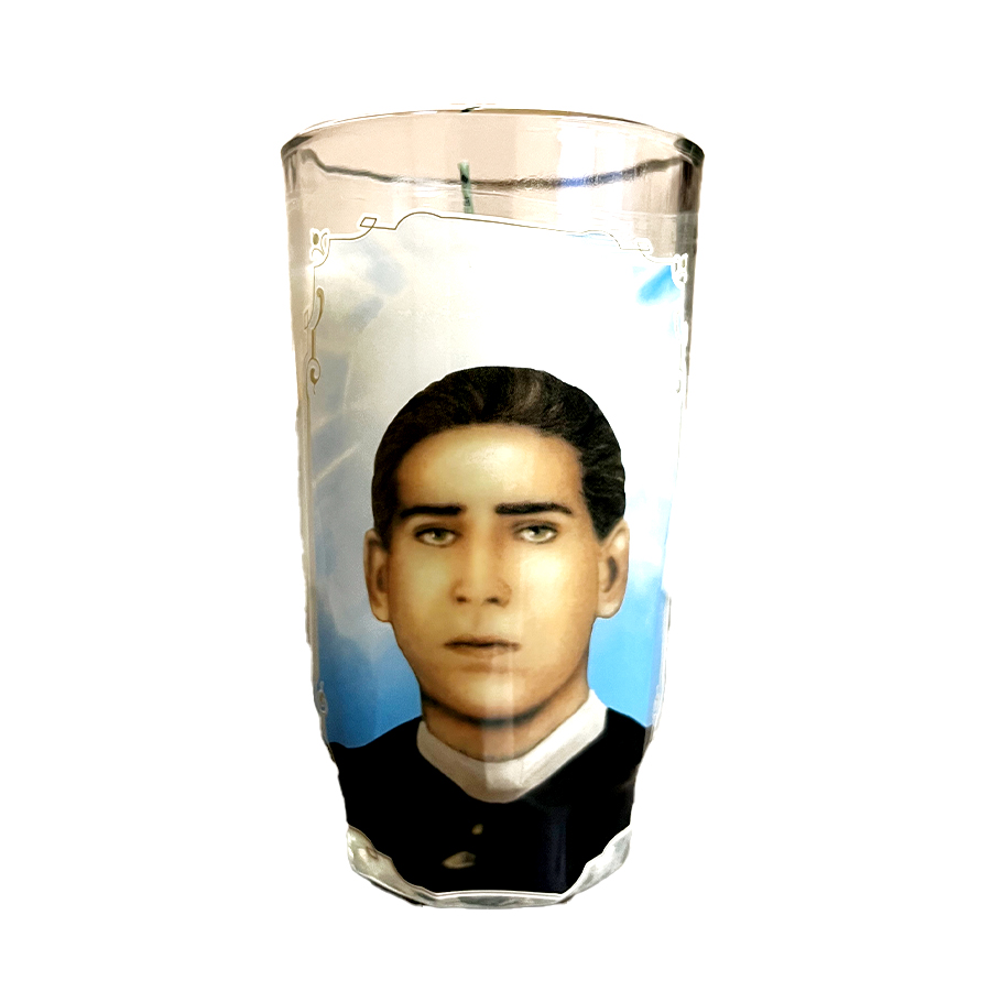 VEL-MEX MICHELADA CANDLE 1 CT SANTO TORIBIO ROMO WHITE