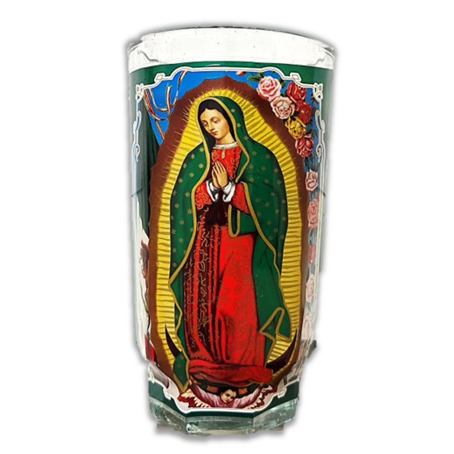 VEL-MEX MICHELADA CANDLE 1 CT VIRGEN DE GUADALUPE VERDE