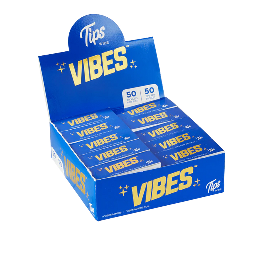 VIBES ROLLING PAPER 50 CT PAPER + TIPS