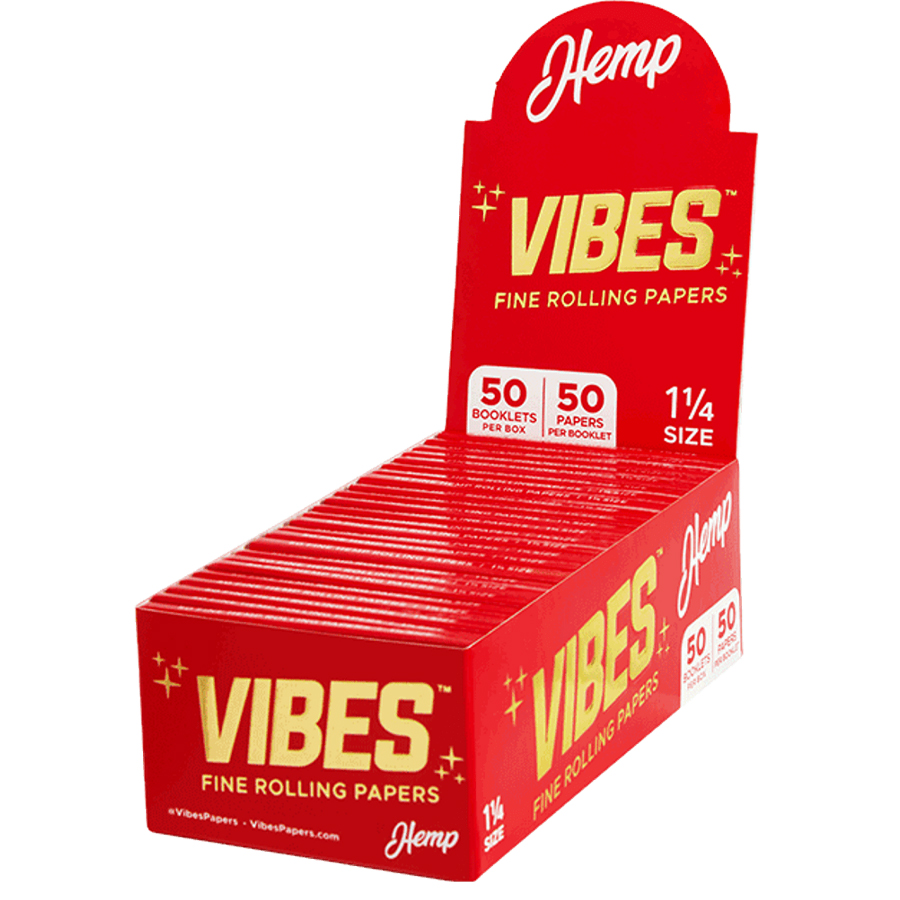 VIBES ROLLING PAPERS 50 CT HEMP - 1 1/4