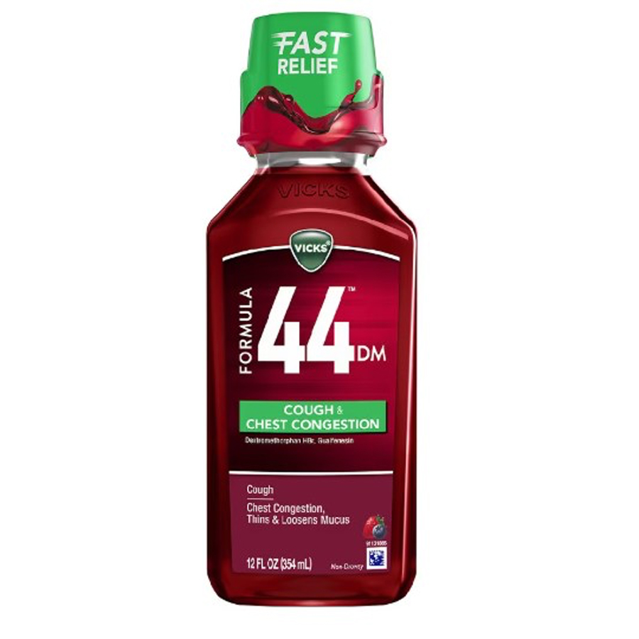 VICKS FORMULA 44 COUGH & CHEST CONGESTION LIQUID 12 OZ