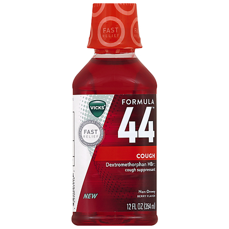 VICKS FORMULA 44 DM COUGH SUPPRESSANT LIQUID 12 OZ