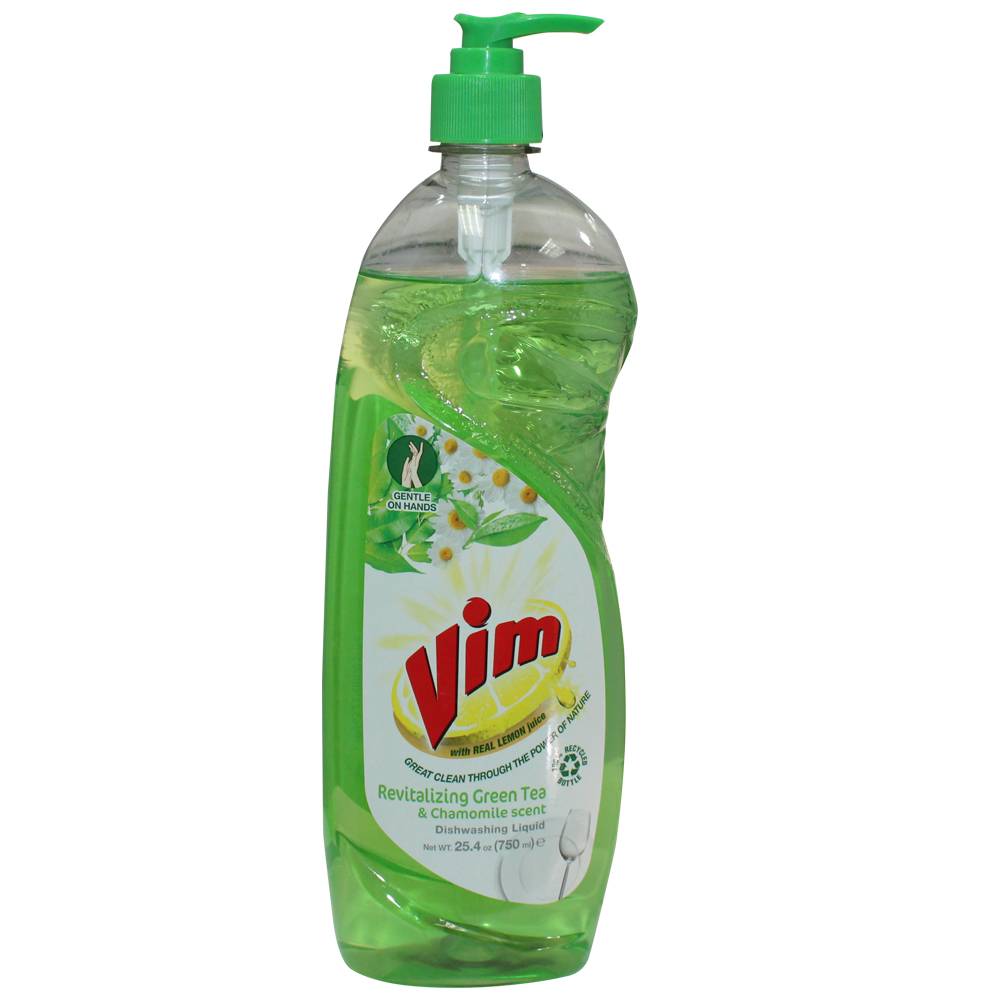 VIM DISHWASH LIQUID 750 ML GREEN TEA WITH PUMP