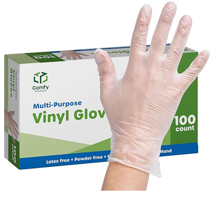 VINYL GLOVES 100 CT LARGE POWDER FREE BOXED