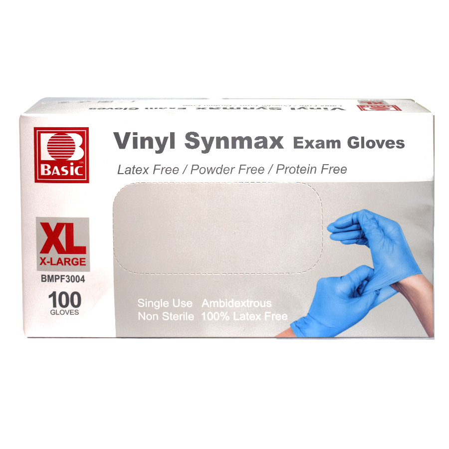 VINYL GLOVES 100 CT X-LARGE POWDER FREE BOXED