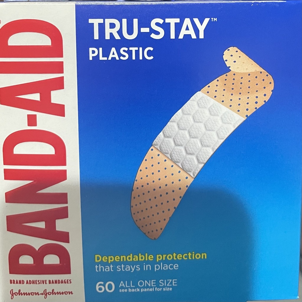 BAND-AID BANDAGE 60 CT PLASTIC