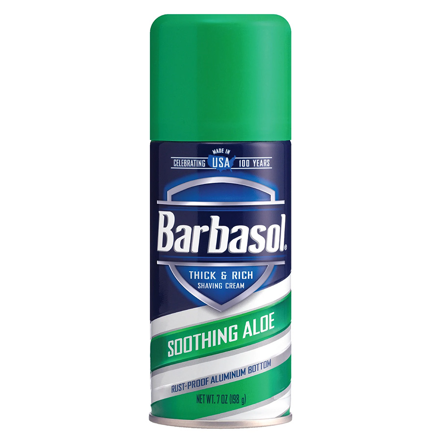 BARBASOL SHAVE CREAM 7 OZ SOOTHING ALOE