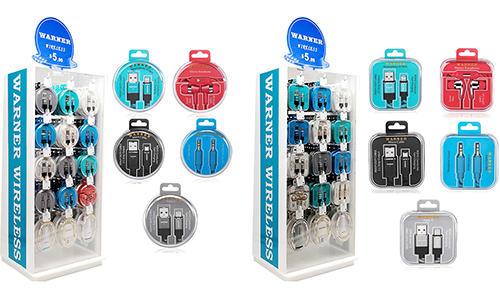 WARNER CELL PHONE ACCESSORY DISPLAY 105 PC