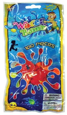 WATER BALLOON 100 CT WITH WATER NOZZLE