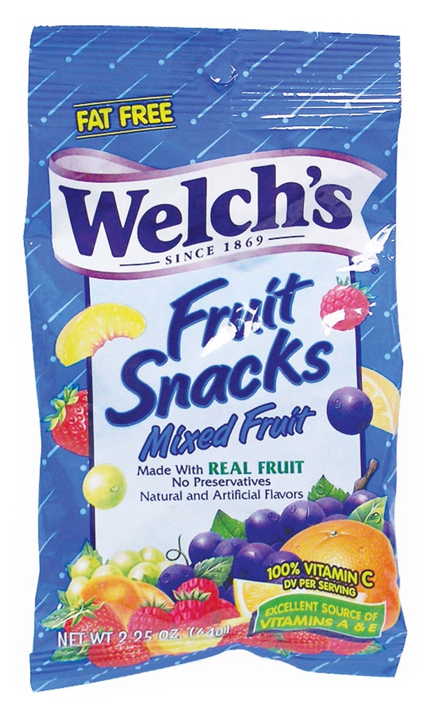 WELCH FRUIT SNACKS 2.25 OZ MIXED FRUIT