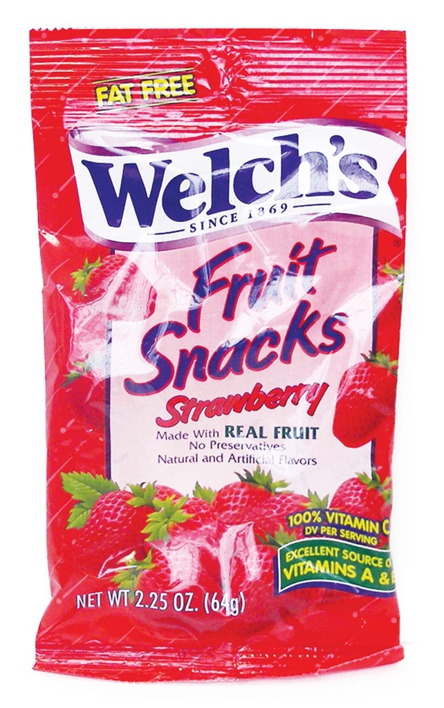 WELCH FRUIT SNACKS 2.25 OZ STRAWBERRY