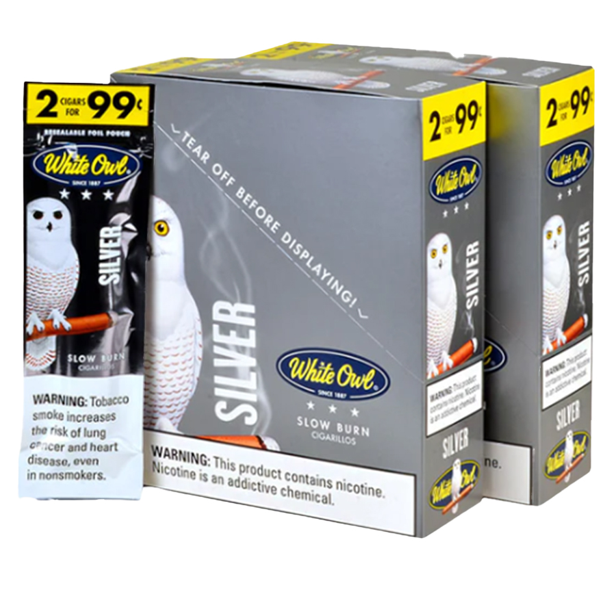 WHITE OWL CIGARILLOS SAVE ON 2 CT SILVER
