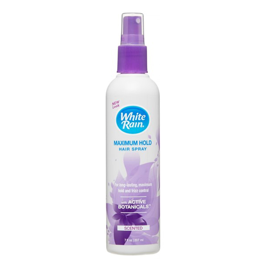 WHITE RAIN HAIR SPRAY 7 OZ MAX HOLD SCENTED PUMP