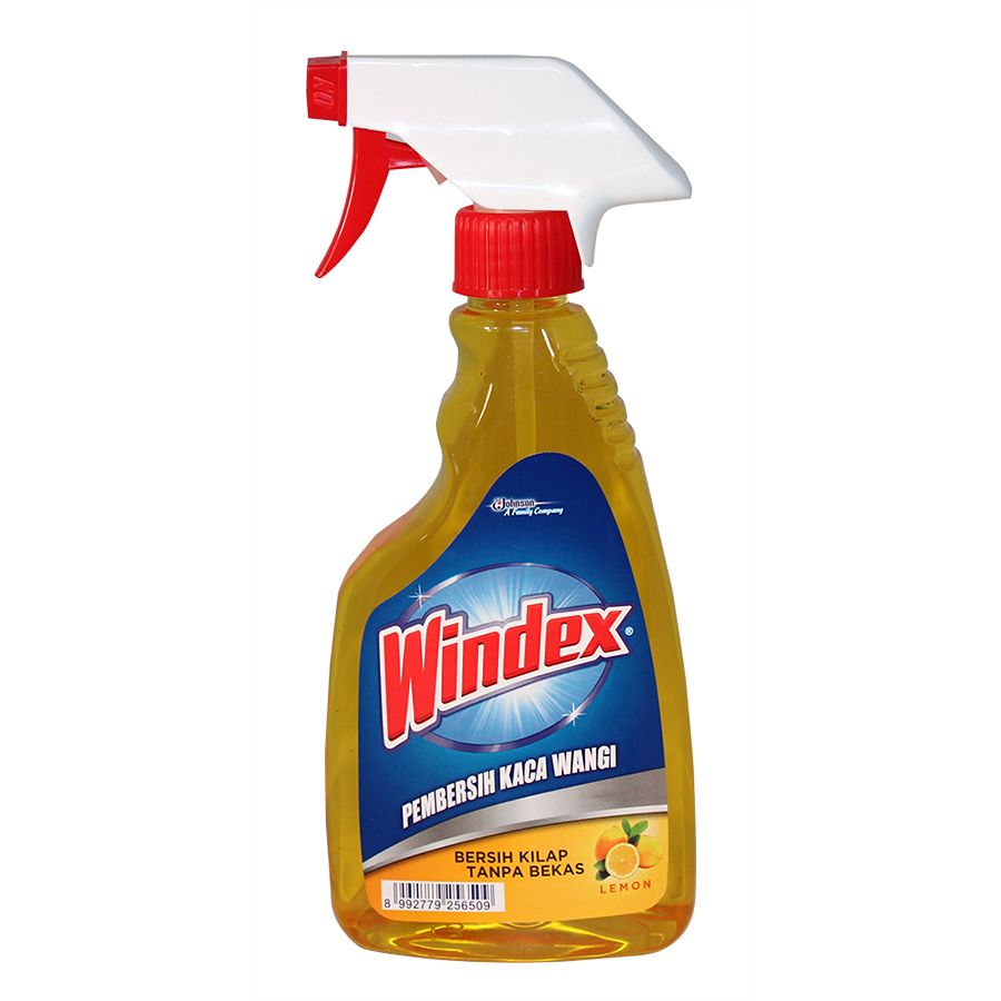 WINDEX GLASS CLEANER 17 OZ / 500 ML LEMON WITH PUMP