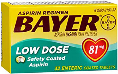 BAYER ASPIRIN TABLETS 81 MG 32 CT LOW DOSE