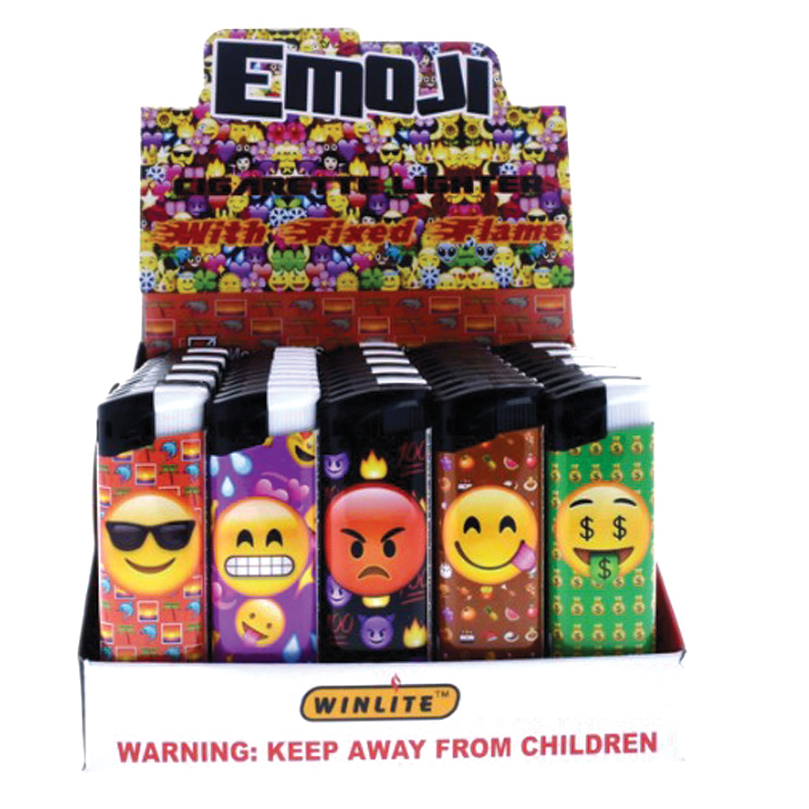 WINLITE ELECTRONIC LIGHTER 50 CT EMOJI