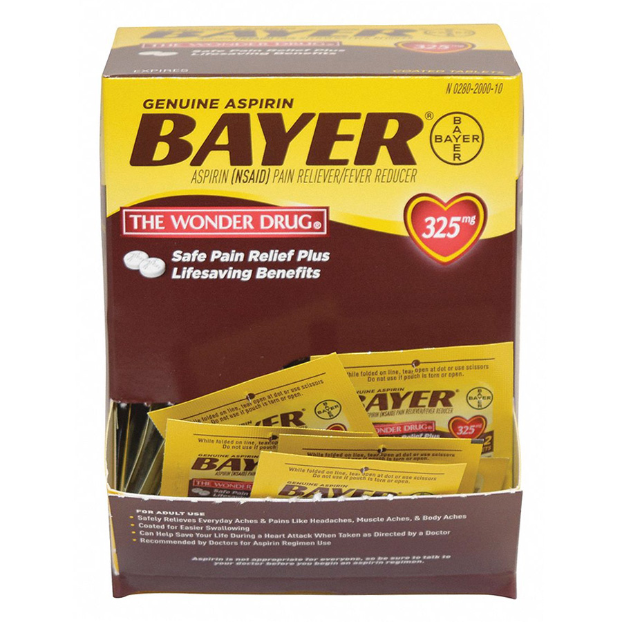 BAYER PAIN RELIEF 2 CT TABLET BOX 325MG
