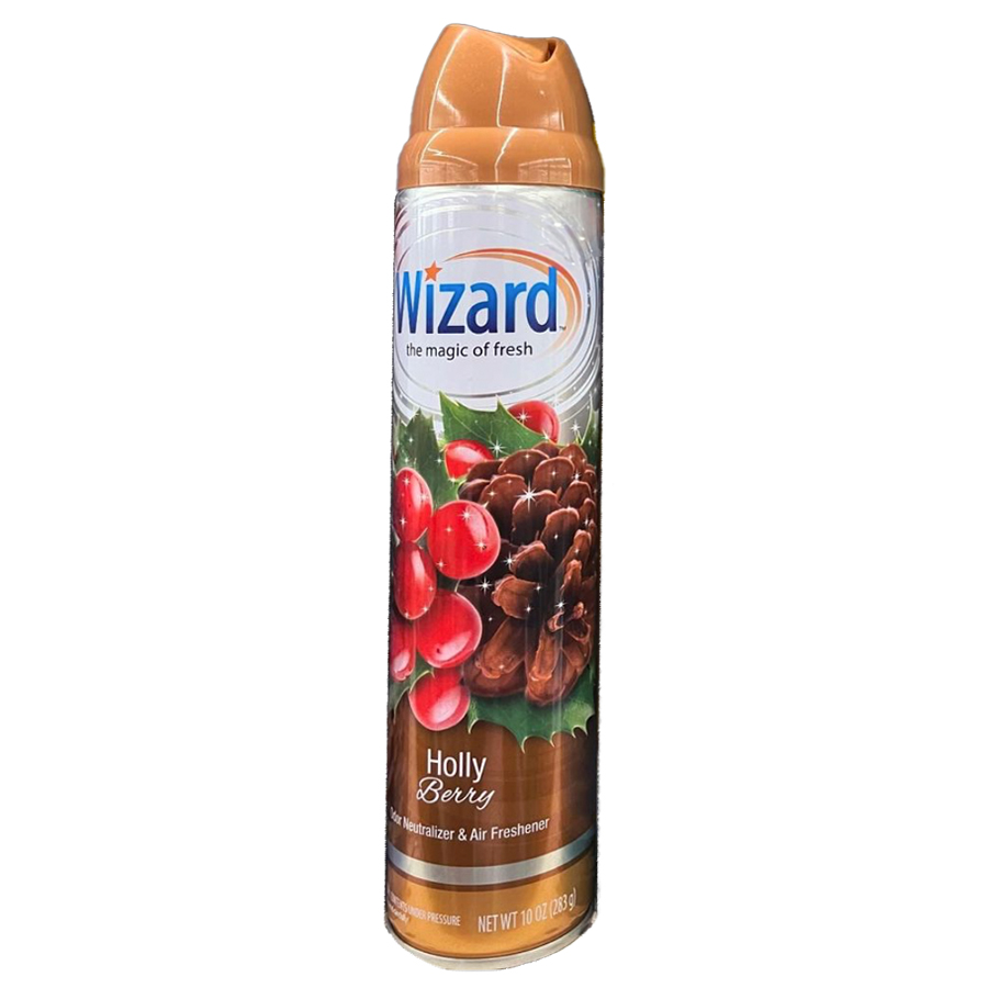 WIZARD AIR FRESHENER 10 OZ HOLLY BERRY