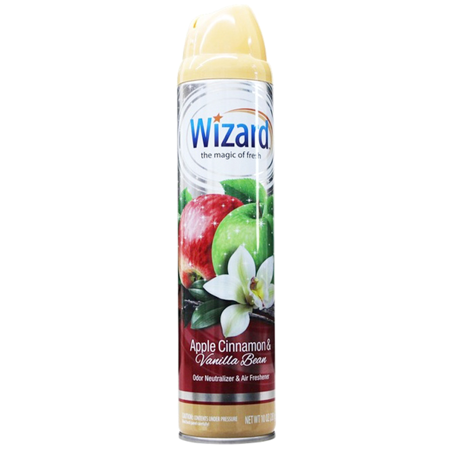 WIZARD AIR FRESHNER 10 OZ APPLE CINNAMON & VANILLA BEAN