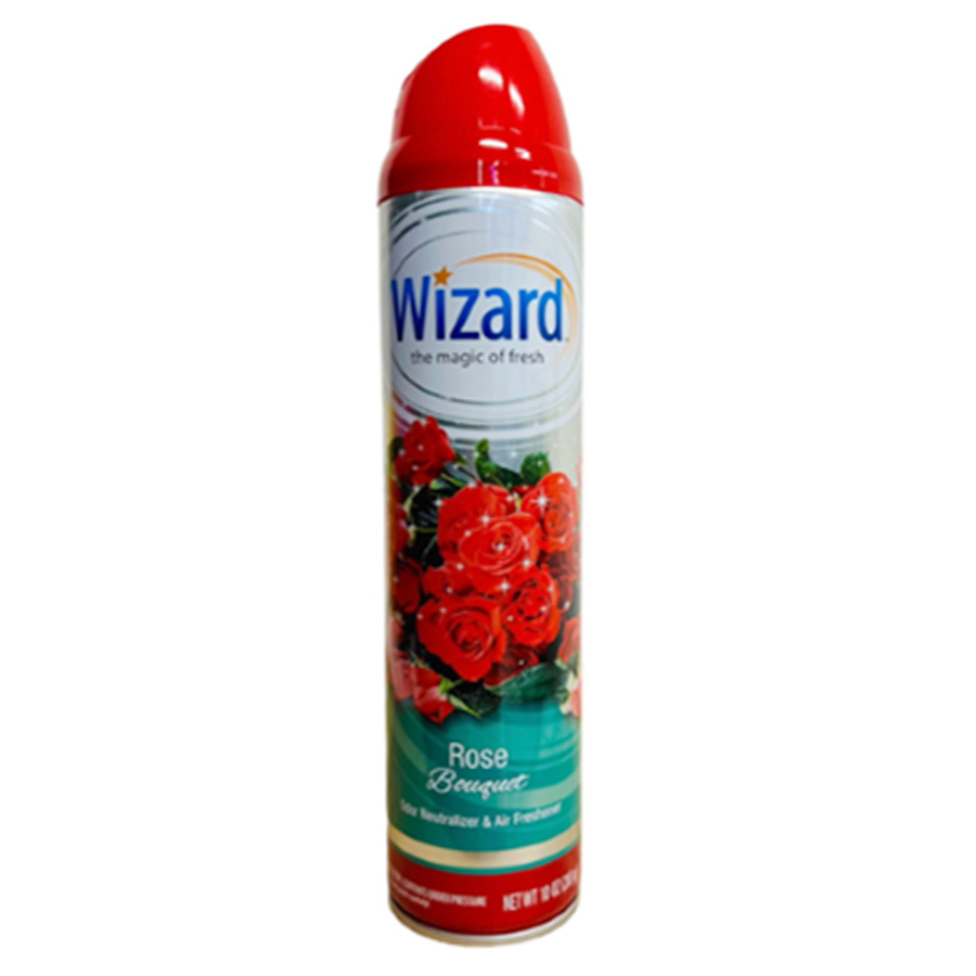 WIZARD AIR FRESHNER 10 OZ ROSE BOUQUET