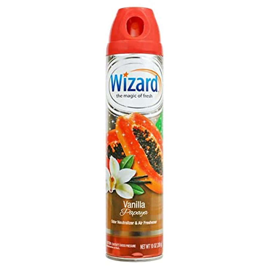 WIZARD AIR FRESHNER 10 OZ VANILLA PAPPAYA