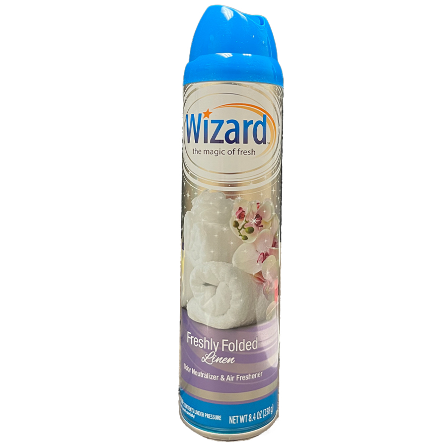 WIZARD AIR FRESHNER 8.4 OZ FRESHLY FOLDED LINEN