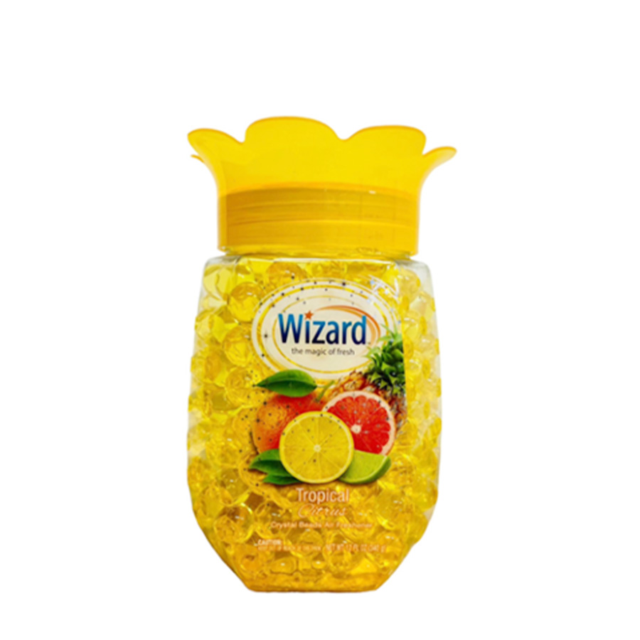 WIZARD CRYSTAL BEADS AIR FRESHNER 12 OZ TROPICAL CITRUS