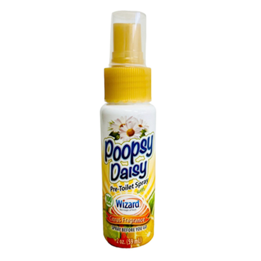 WIZARD TOILET SPRAY 2 OZ POOPSY DAISY CITRUS W/PDQ