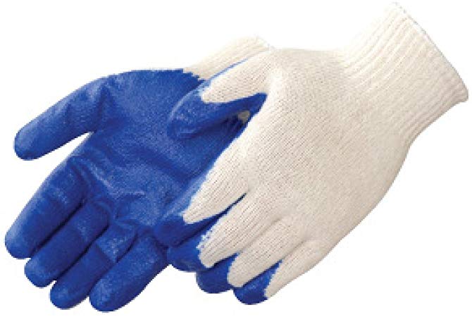 WORK GLOVES 1 PK BLUE PALM