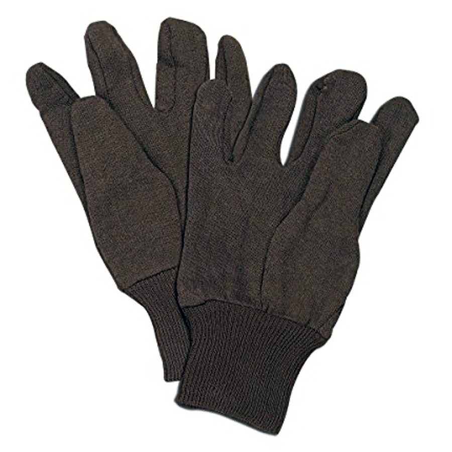 WORK GLOVES 12 CT BROWN JERSEY