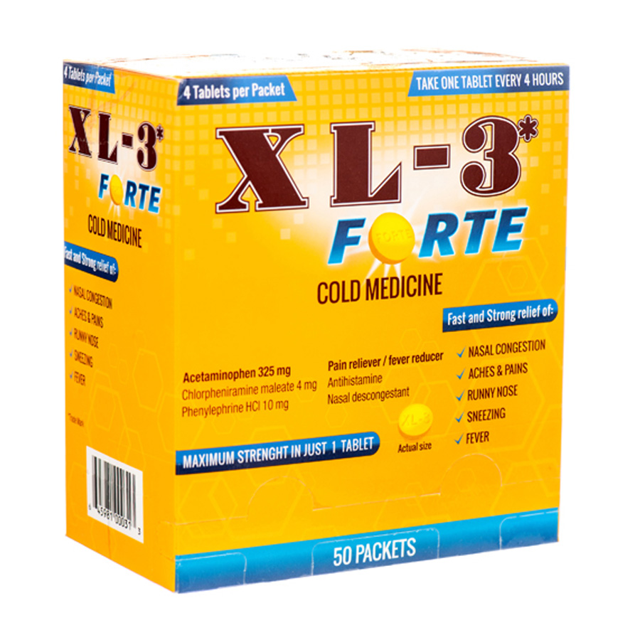 XL- 3 COLD & FLU 50 CT FORTE COLD
