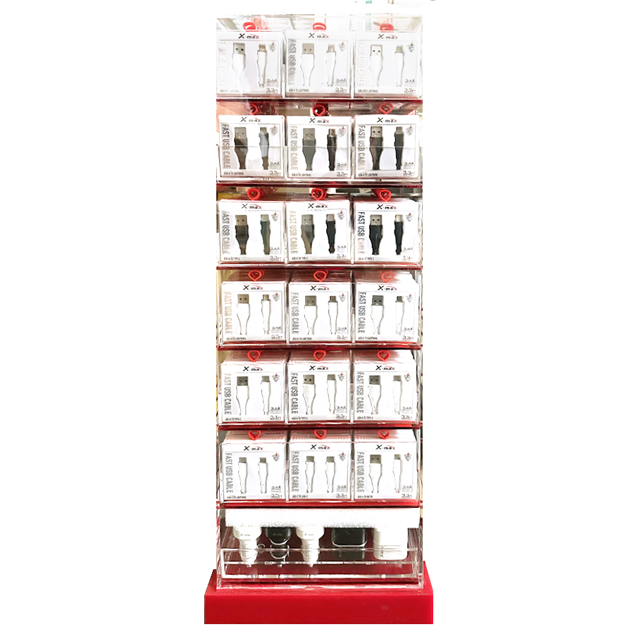 X-MAX FLOOR DISPLAY STAND TRANSPARENT 213 PCS
