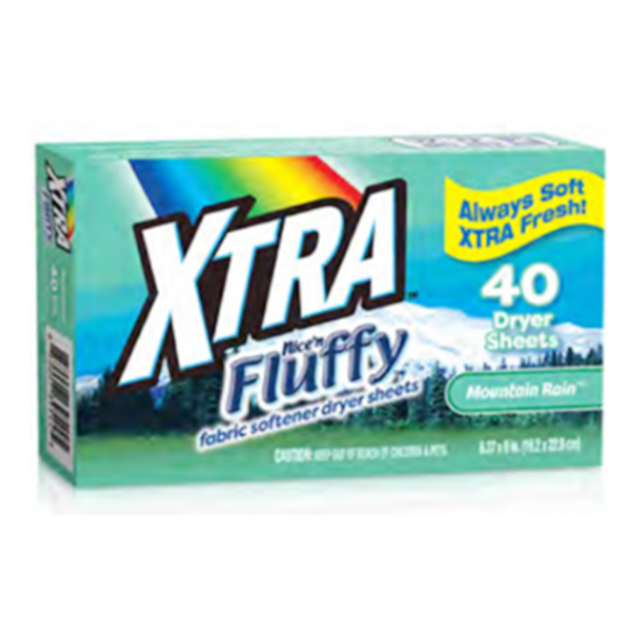 XTRA DRYER SHEETS 30 CT NICE'N FLUFFY MOUNTAIN RAIN