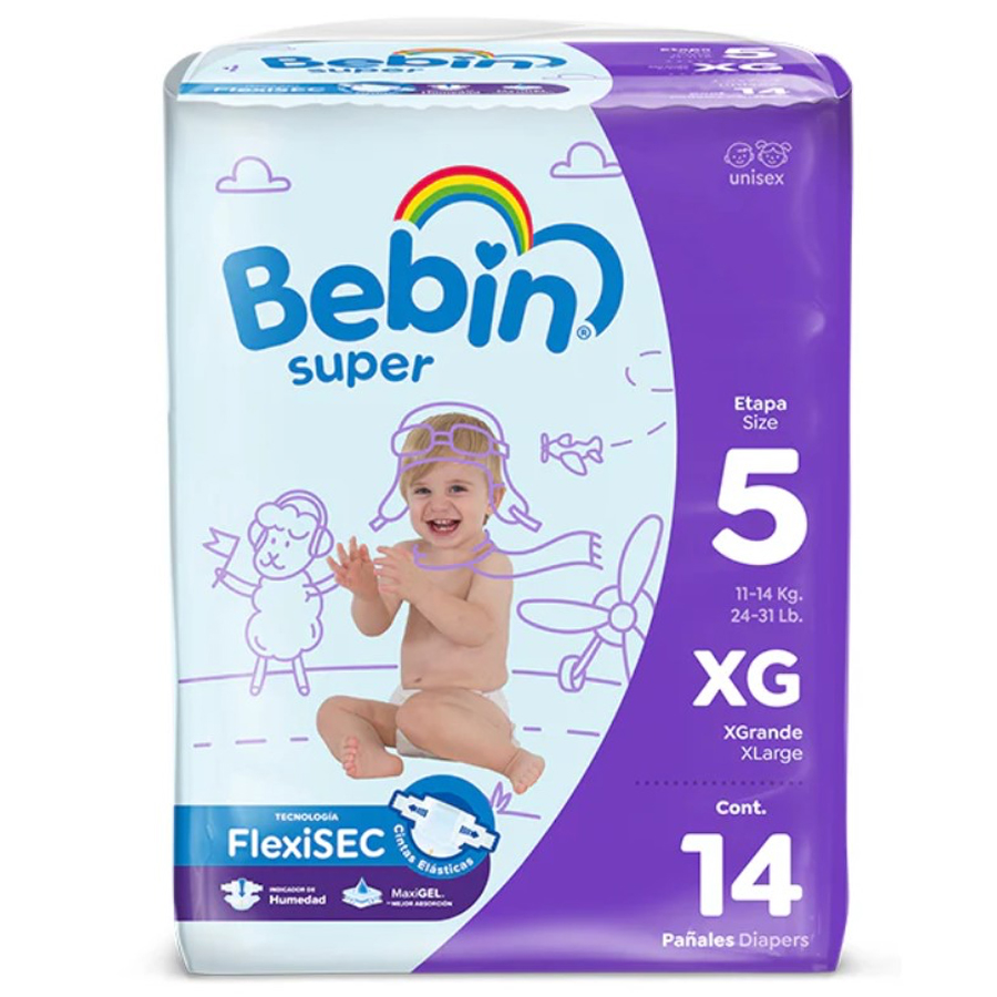 BEBIN SUPER DIAPER FLEXISEC X-LARGE 14CT