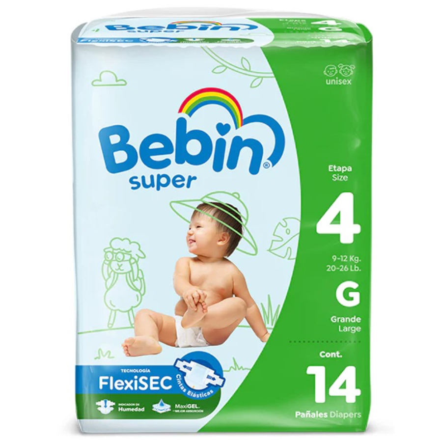 BEBIN SUPER DIAPERS FLEXISEC LARGE 14CT