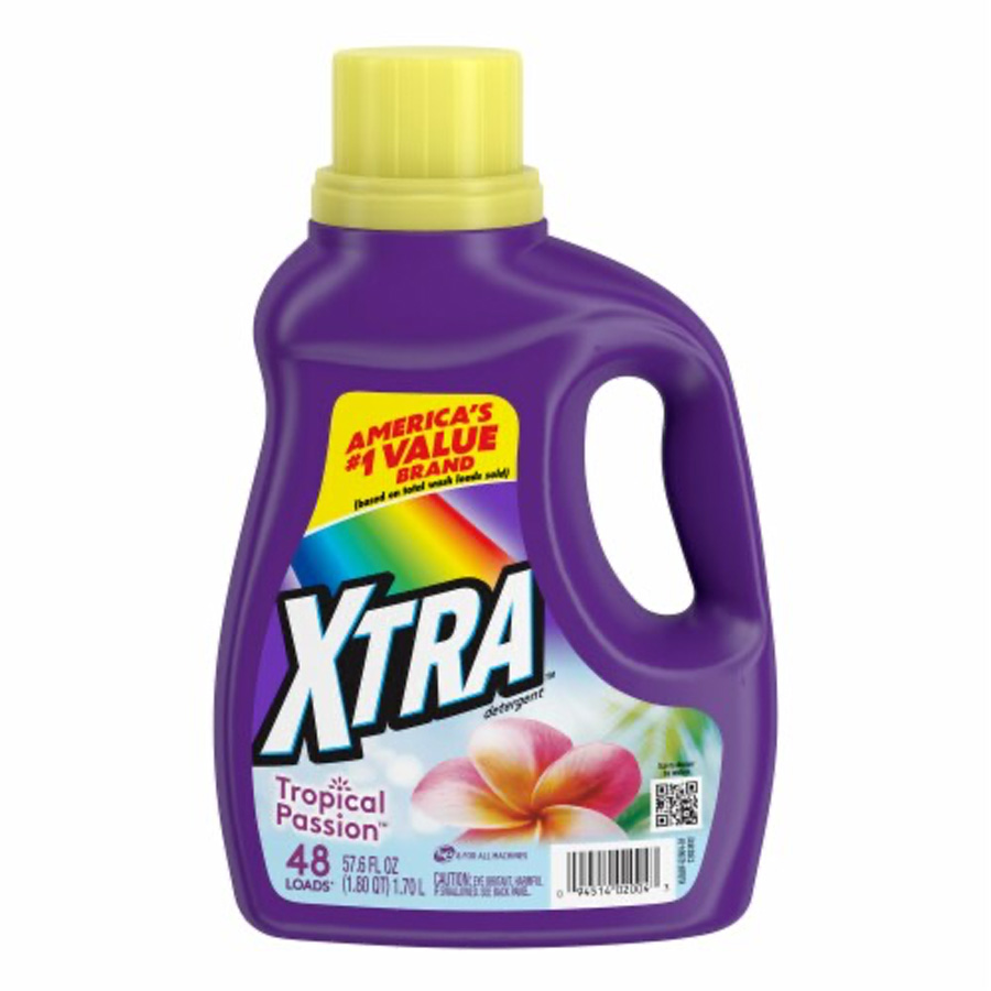 XTRA LIQUID DETERGENT 57.6 OZ TROPICAL PASSION 48 LOADS